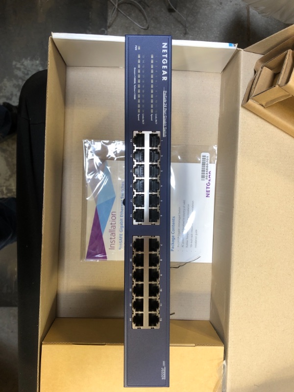 Photo 2 of NETGEAR 24-Port Gigabit Ethernet Unmanaged Switch (JGS524) - Desktop or Rackmount, and Limited Lifetime Protection
