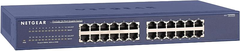 Photo 1 of NETGEAR 24-Port Gigabit Ethernet Unmanaged Switch (JGS524) - Desktop or Rackmount, and Limited Lifetime Protection
