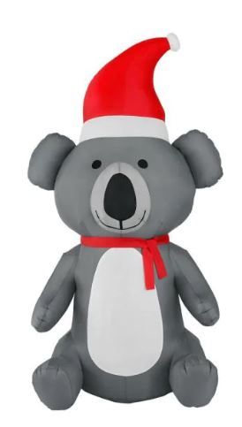 Photo 1 of Christmas Decoration Koala With Santa Hat Airblown Inflatable 6.5 ft Pre-Lit LED See original listing
