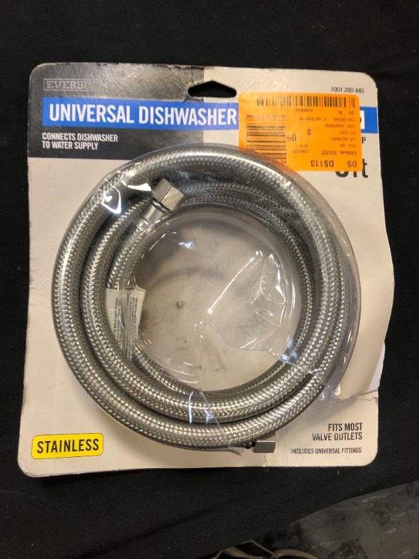 Photo 2 of Everbilt 3/8 in. x 3/8 in. x 96 in. Stainless Steel Universal Dishwasher Supply Line