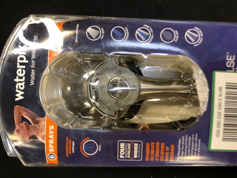 Photo 1 of 6-Spray Patterns 4.5 in. Single Wall Mount Adjustable Handheld Shower Head in Brushed Nickel