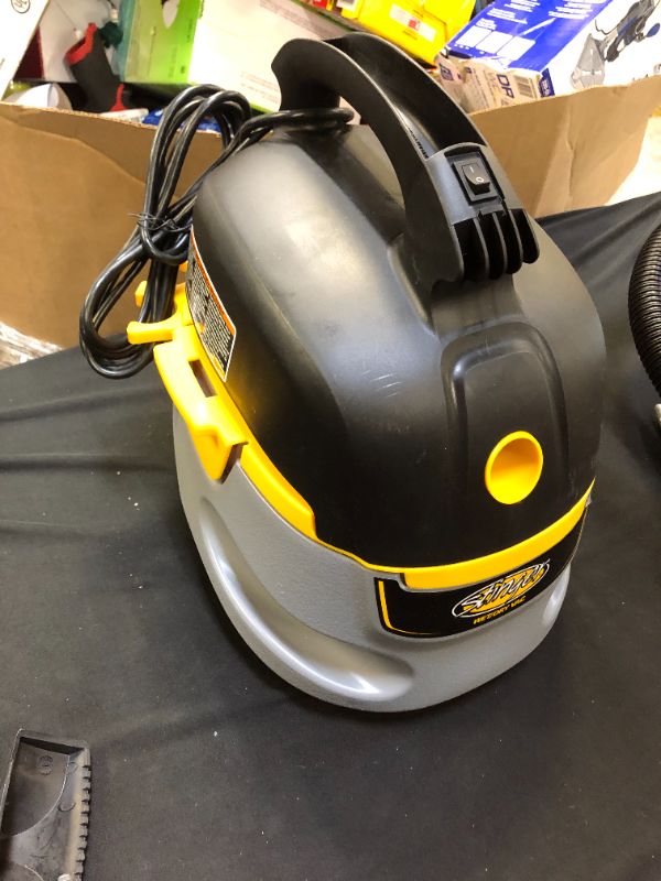 Photo 2 of Stinger 2.5 Gal. 1.75-Peak HP Compact Wet/Dry Shop Vacuum with Filter Bag, Hose and Accessories