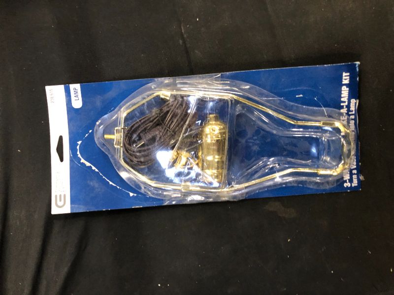 Photo 1 of Brass DIY Make-A-Lamp Kit with 3-Way Turn Knob Lamp Socket
