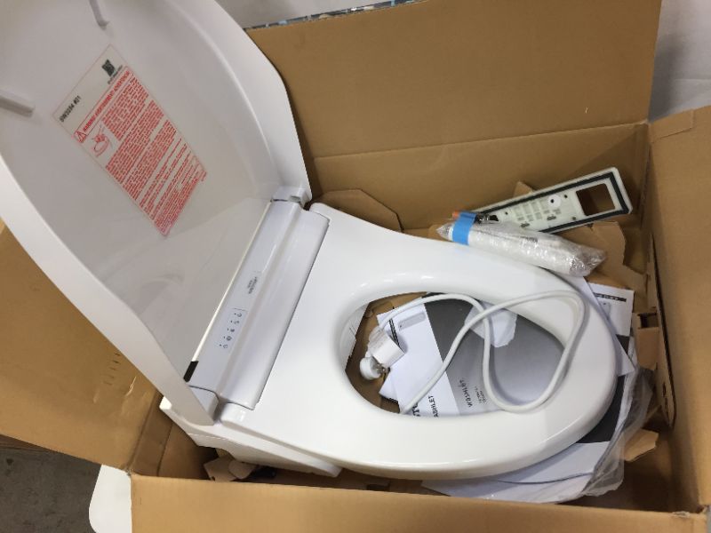 Photo 1 of C5 Washlet Electric Bidet Seat for Elongated Toilet in Cotton White with Premist and EWATER+ Wand Cleaning