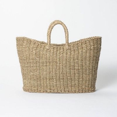 Photo 1 of 19" x 9" x 16" Tapered Oval Seagrass Basket Natural - Threshold™ designed with Studio McGee
