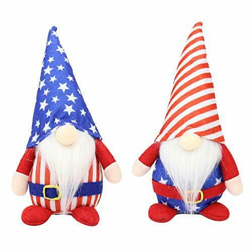 Photo 1 of 2 PCS Patriotic Gnome Plush Decoration - 4th of July Independence Set 01 -2pcs
