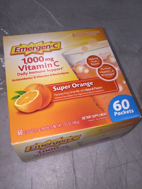 Photo 3 of Emergen-C Vitamin C Supplement Drink Mix - Super Orange - 60ct 07/2022