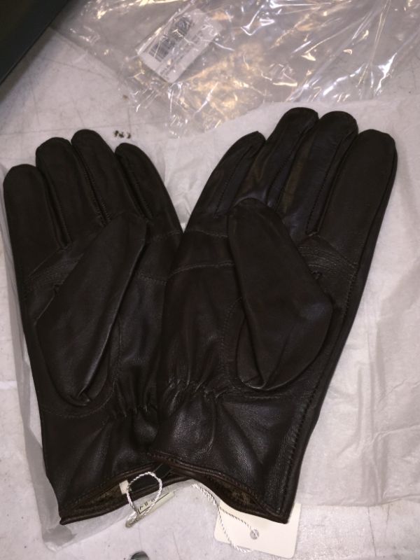 Photo 2 of Ambesi Men's Fleece Lined Real Leather Winter Gloves
