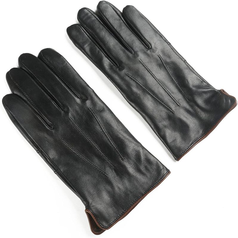 Photo 1 of Ambesi Men's Fleece Lined Real Leather Winter Gloves
