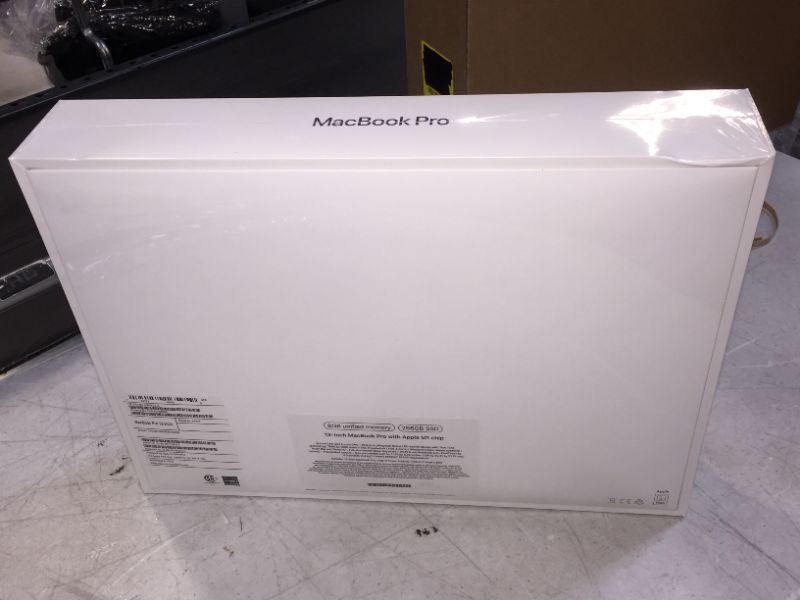 Photo 5 of 2020 Apple MacBook Pro with Apple M1 Chip (13-inch, 8GB RAM, 256GB SSD Storage) - Space Gray ----- BOX HAS VERY LITTLE DENT BUT ITEM NOT DAMAGED----
