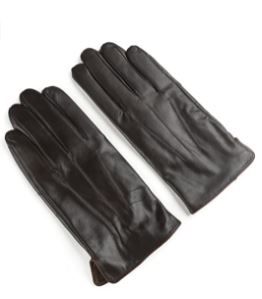 Photo 1 of Ambesi Men's Fleece Lined Real Leather Winter Gloves BROWN MEDIUM