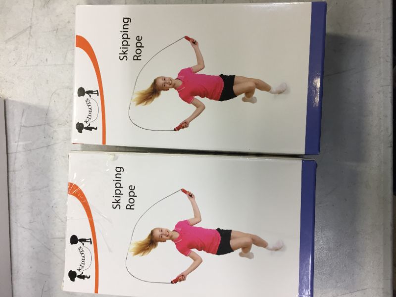 Photo 1 of Kidlots Skipping Rope comes in Pink and Blue and includes traveling bags (2 pack, 4 ropes in total)