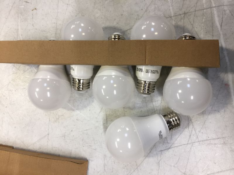 Photo 2 of A19 LED Light Bulbs 60 Watt Equivalent, SANSUN 2700K Warm White, Non-Dimmable, 6-Pack

