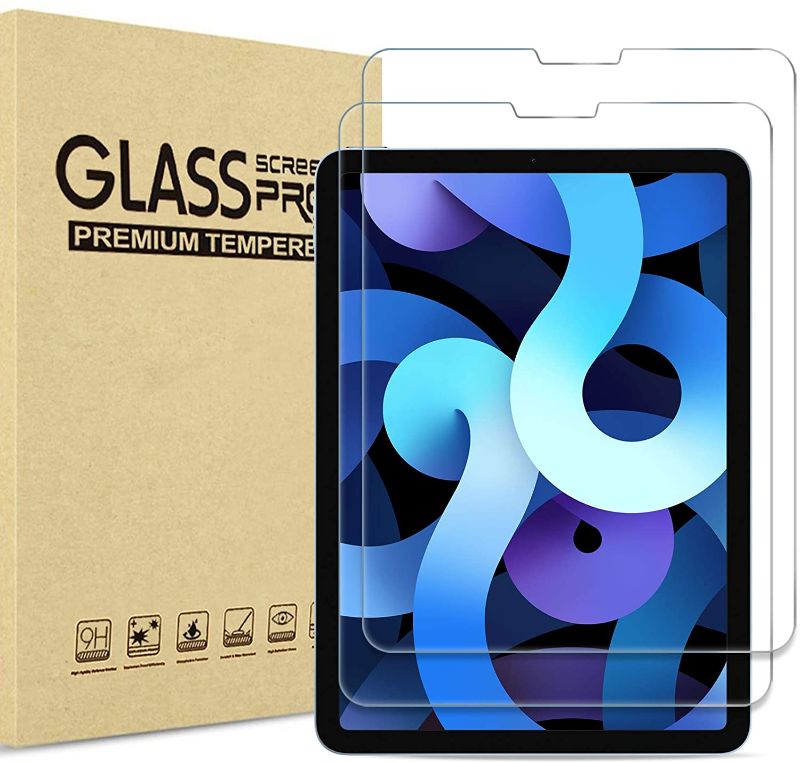 Photo 1 of (4 Pack) ProCase iPad Air 4th Generation Screen Protector/iPad Pro 11 2021 2020 2018 Tempered Glass Screen Protective Film Guard for iPad Air 4 10.9 inch 2020, iPad Pro 11" 1st 2nd 3rd Gen -Clear
