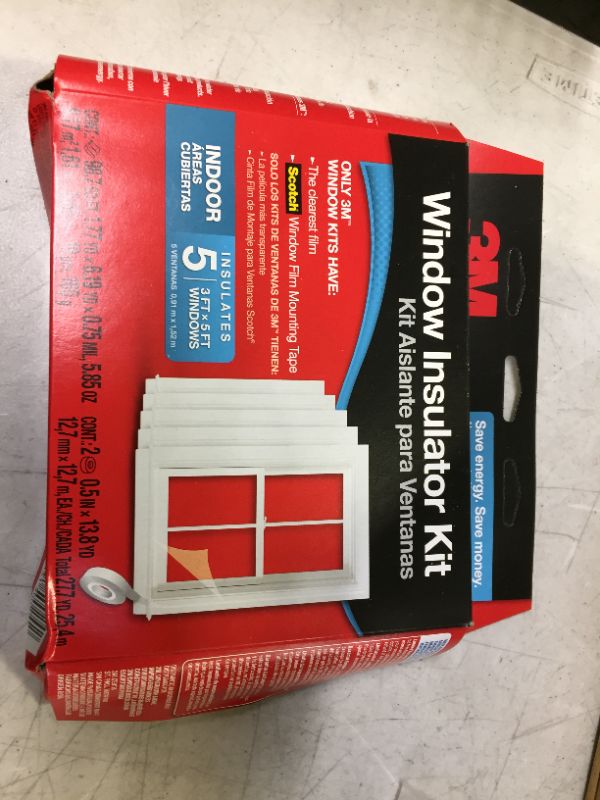 Photo 3 of 3M Indoor Window Insulator Kit, Window Insulation Film for Heat and Cold, 5.16 ft. x 17.5 ft., Covers Five 3 ft. by 5 ft. Windows
