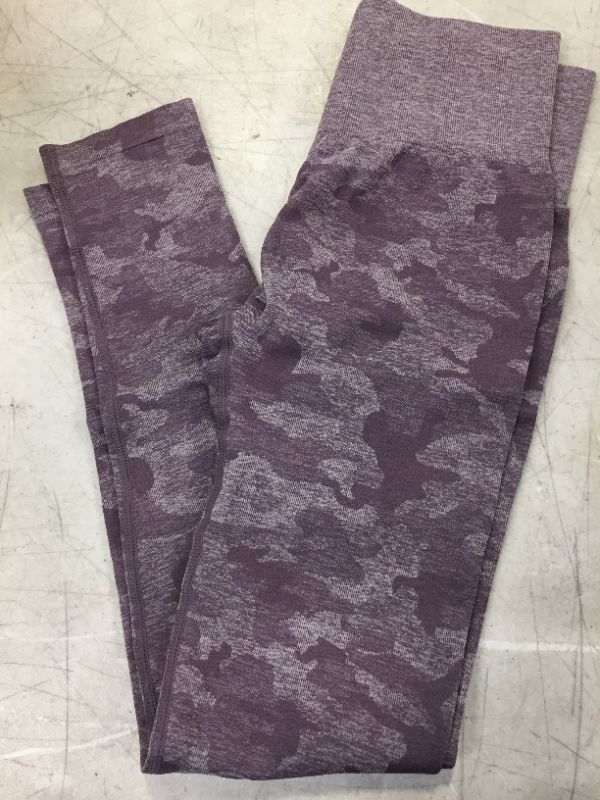 Photo 1 of womens purple camo leggings thick material medium 