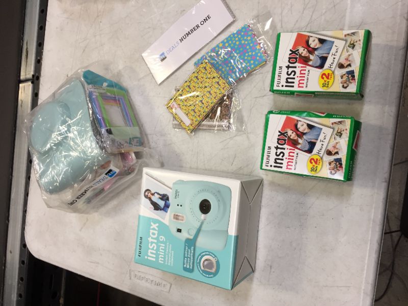 Photo 3 of Fuji Instax Mini 9 Instant Camera ICE Blue w/Case + Fuji Instax Film Value Pack (40 Sheets) for Fujifilm Instax Mini 9 Camera + Accessories, Color Filters, Photo Album, Selfie Lens + More
