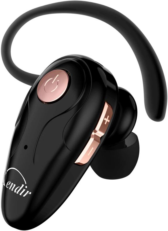 Photo 1 of Bluetooth Headset, Kendir V5.0 Ultralight Wireless Headphone Cell Phone Earpiece with Mic Headset case,Volume Control, Handsfree Earbud,Compatible with Android/iPhone/Smartphones/Laptop--unable to test needs to be recharged 
