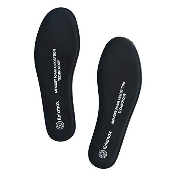 Photo 1 of Knixmax Memory Foam Shoe Insoles for Women, Replacement Shoe Inserts for Sneakers Loafers Slippers Sport Shoes Work Boots, Comfort Cushioning Innersoles Shoe Liners Black US 8/EU 39
