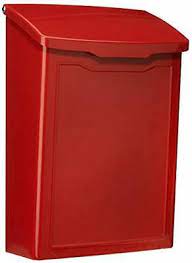 Photo 1 of Architectural Mailboxes 2681R Marina Wall Mount Mailbox Red Marina Wall Mount Mailbox, Small
