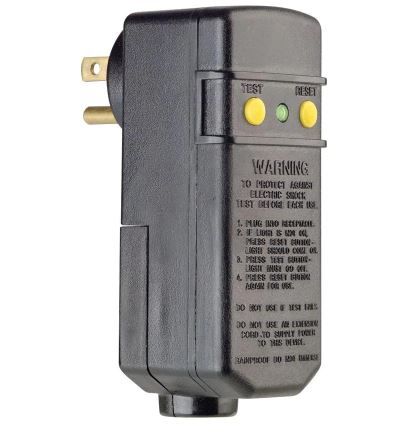 Photo 1 of 15 Amp Compact Right Angle Plug-In GFCI, Black
