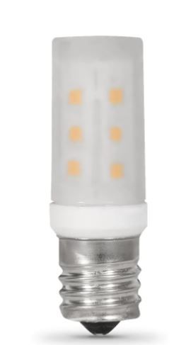 Photo 1 of 40-Watt Equivalent T8 Intermediate E17 Base Appliance LED Light Bulb, Bright White 3000K
