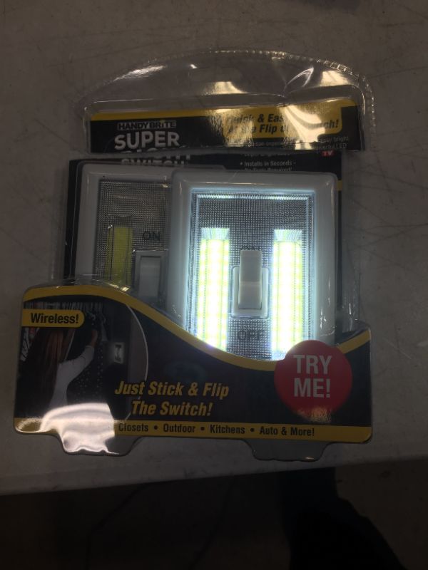 Photo 2 of Super Bright Switch: Wireless Peel and Stick LED Lights - Tap Light, Touch, Night, Utility, Battery Operated, Under Cabinet, Shed, Kitchen, Garage, Basement- 2 pack, White
