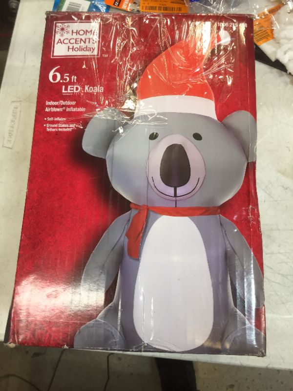 Photo 2 of 6.5 ft Pre-Lit LED Airblown Koala Christmas Inflatable
