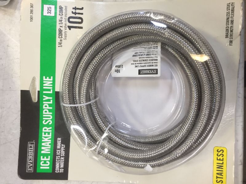 Photo 2 of 1/4 in. x 1/4 in. x 120 in. Stainless Steel Ice Maker Supply Line
