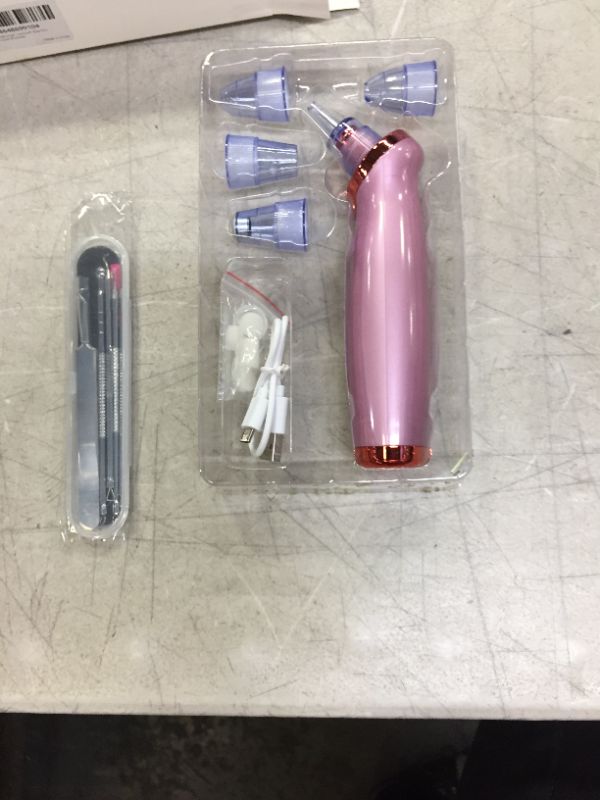 Photo 1 of Blackhead Remover Pore Vacuum - Upgraded Electric Pore Cleaner Blackhead Removal Tool with 5 Adjustable Suction Power and 4 Suction Probes, USB Rechargeable Pore Vacuum Removal for Blackhead Whitehead
