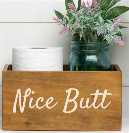 Photo 1 of  'Nice Butt' Wood Storage Box
