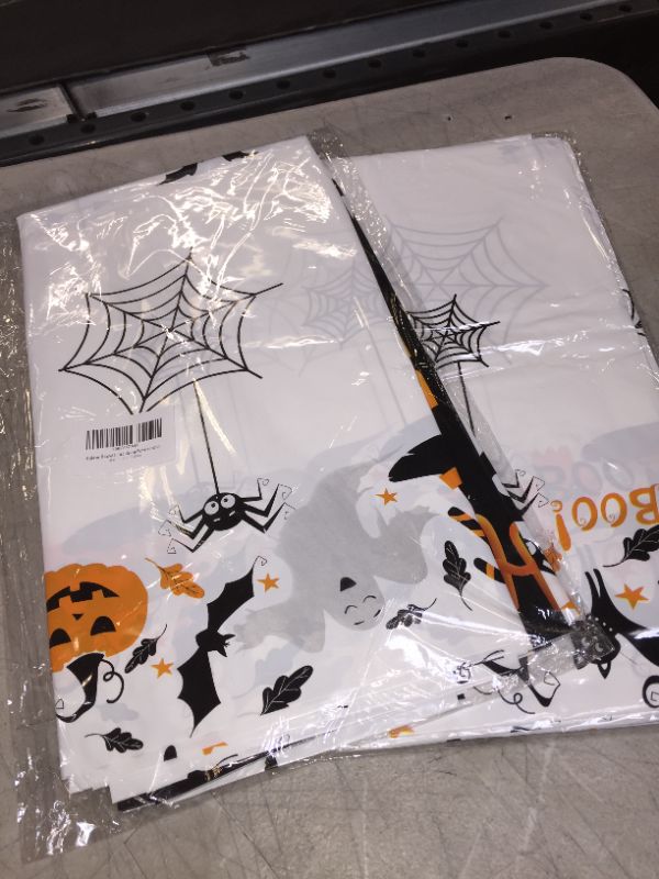Photo 1 of 2 PACK Halloween Haunted Tablecloth 2 Packs 52 x 109 inches Rectangle Halloween Table Covers Premium Plastic Halloween Disposable Tablecloth for Halloween Party Decorations
