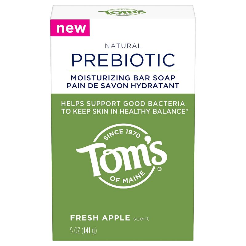 Photo 1 of 2 PACK Tom's of Maine Prebiotic Moisturizing Natural Bar Soap, Fresh Apple, 5 oz.
