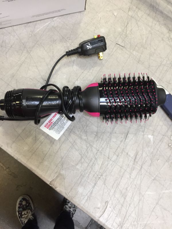 Photo 1 of REVLON One-Step Hair Dryer and Volumizer Hot Air Brush, Pink
