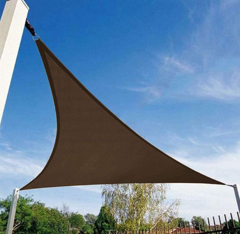 Photo 1 of  Sun Shade Sail 12' x 12' x 12' Triangle Sail Shade Canopy for Patio UV Block for Outdoor Facility and Activities Brown