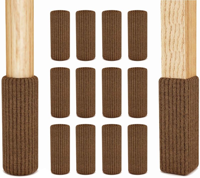 Photo 1 of 16 PCS - Brown - Black - Chair Socks for Hardwood Floors - Do not Easily Fall Off - Very Easy to Put on - with Grip Ties - Fits All Leg Shapes - High Elastic Bar Stool Leg Covers - Furniture Pads
2 pack 