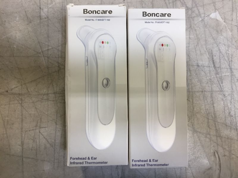 Photo 2 of 2 pack of Boncare forehead and ear infrared thermometer