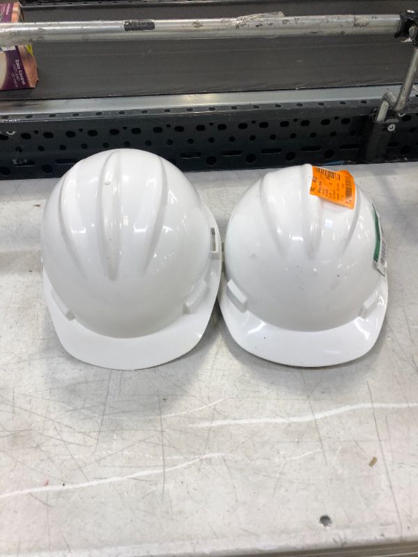 Photo 1 of Bullard White 4-Point Pinlock Suspension Cap Style Hard Hat 2 Pack