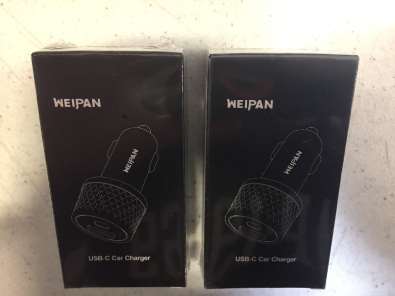 Photo 2 of Weipan USB C Car Charger Adapter-SET OF 2