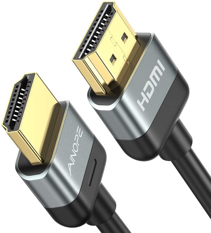 Photo 3 of [High-Tech] 4K HDMI Cable 6.6FT, AINOPE Ultra Flexible Graphene HDMI Cable High Speed HDMI 2.0 Cable, 4K 60Hz HDR,2160P,1080P,3D,Ethernet,ARC,30AWG Compatible with UHD TV,PS4,PS5,Blu-ray,PC,Projector. Pack of 3
