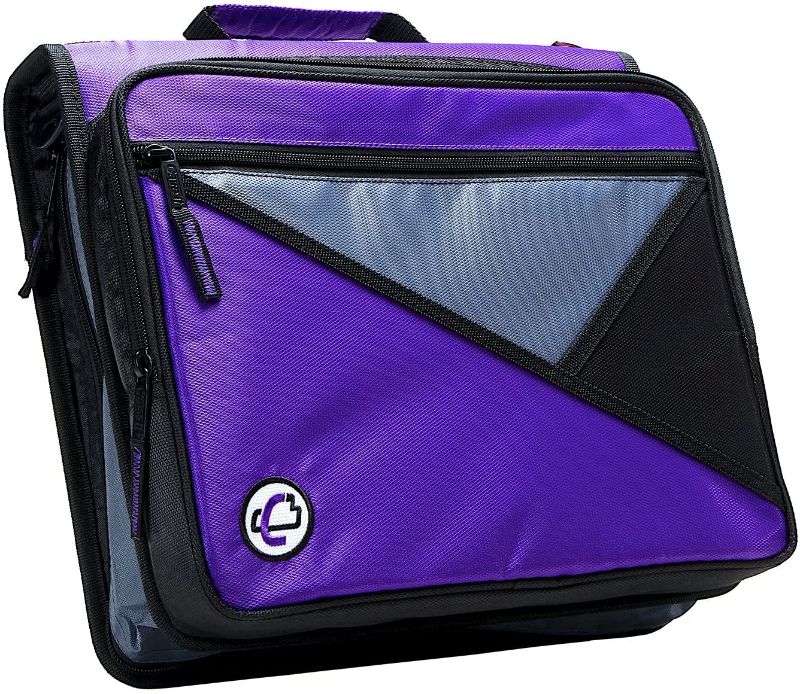 Photo 1 of Case-it The Universal 2-inch 3-Ring Zipper Binder - Holds 13 inch Laptop - Includes Removable Sleeve - 400 Page Capacity - [Purple]
