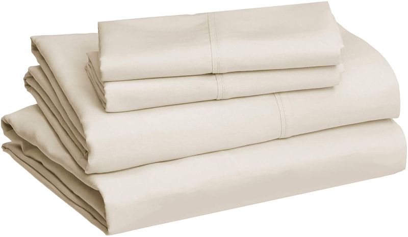 Photo 1 of Amazon basics lightweight super soft easy care sheets beige