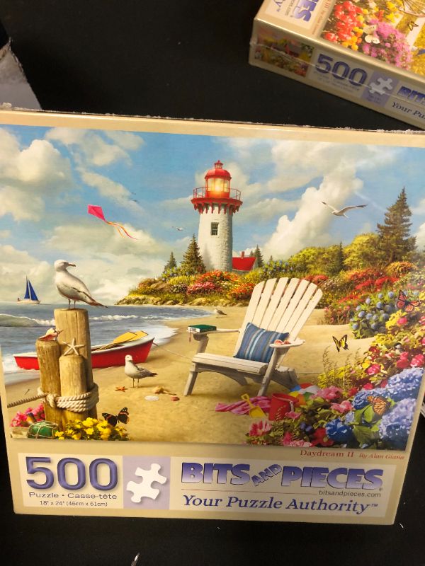 Photo 4 of Bits and Pieces - Value Set of Three (3) 500 Piece Jigsaw Puzzles for Adults - Each Puzzle Measures 18" X 24" - 500 pc Awaken, Guiding Lights, and Daydream Jigsaws by Artist Alan Giana
