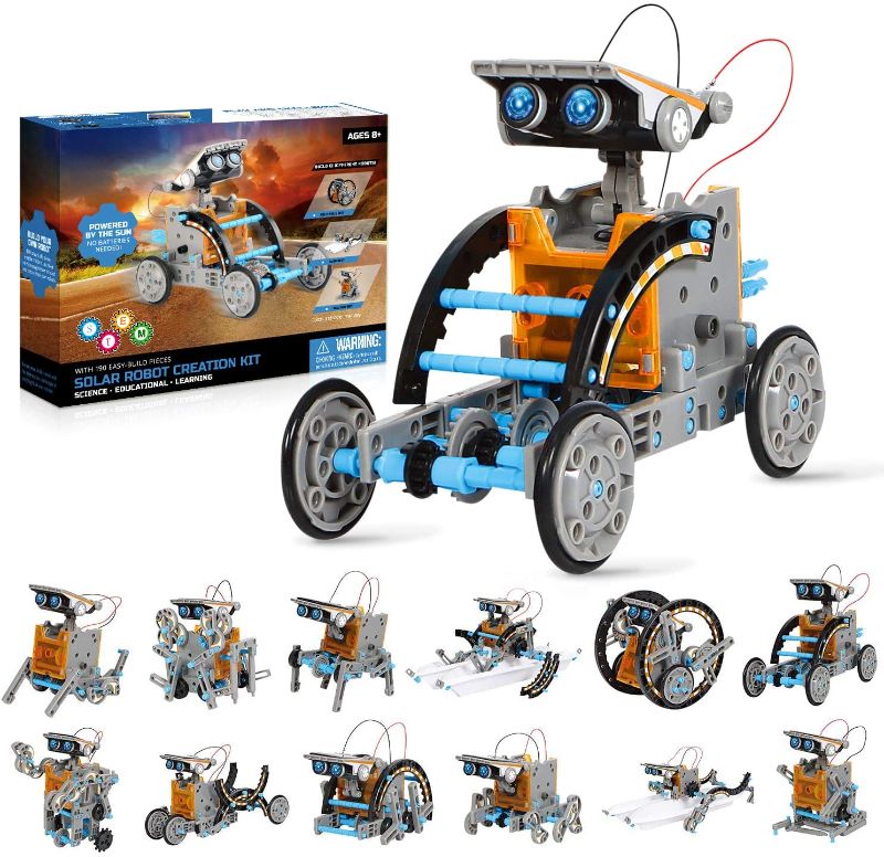 Photo 1 of 12-in-1 Solar Robot Kit STEM Projects Educational Science Building Toys Gifts for Kids 8 9 10 11 12 13 14 Years Old Boys Girls
