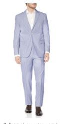 Photo 1 of Adolfo Men's Seersucker Modern Fit Suit size 50 Long 
