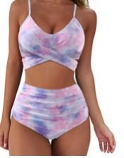 Photo 1 of SUUKSESS Women Wrap Bikini Set Push Up High Waisted 2 Piece Swimsuits
