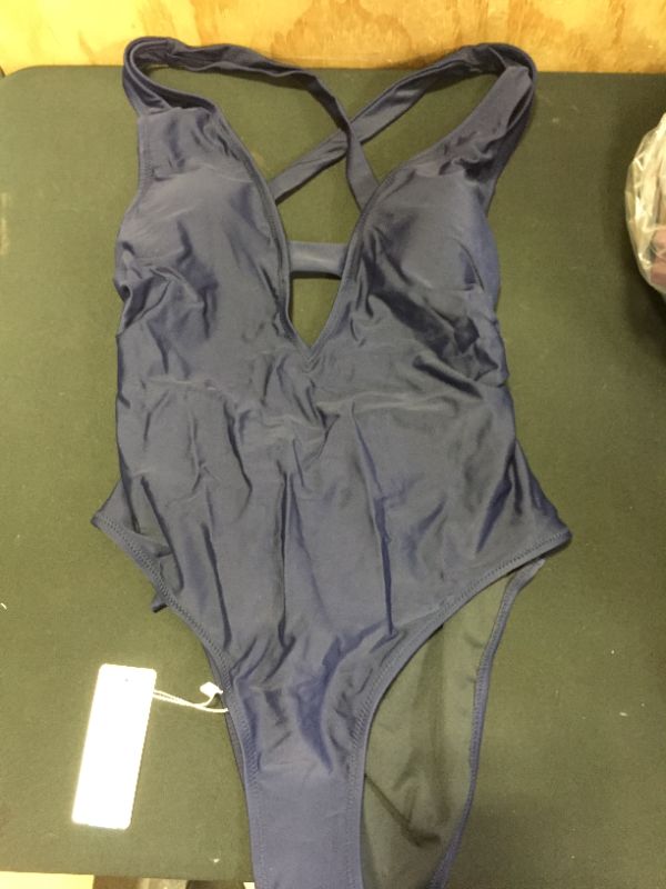 Photo 1 of  Women One Piece Swimsuit Padded Monokini V Neck Swimwear Halter Bathing Suit