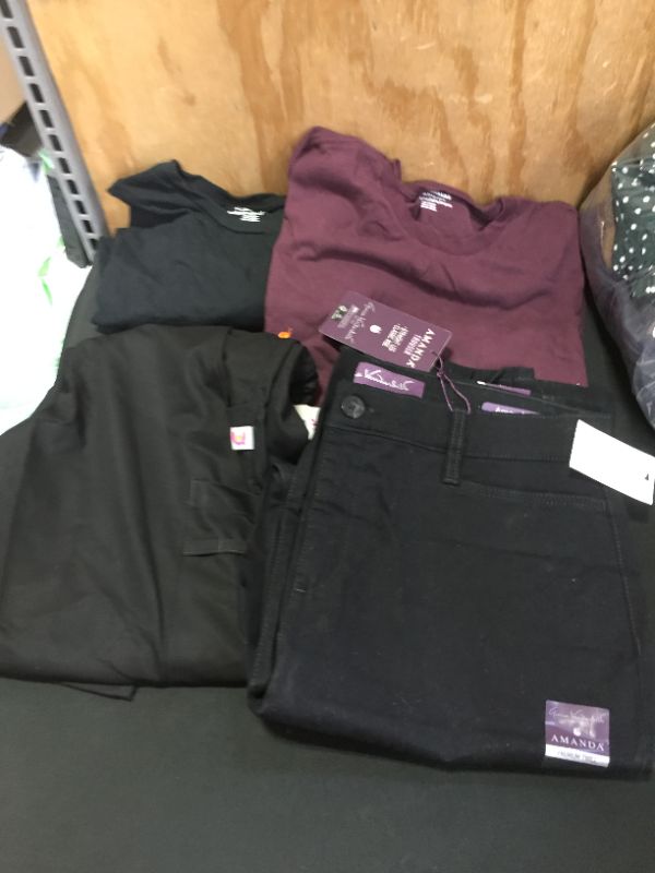 Photo 1 of assorted clothing sold as is various sizes