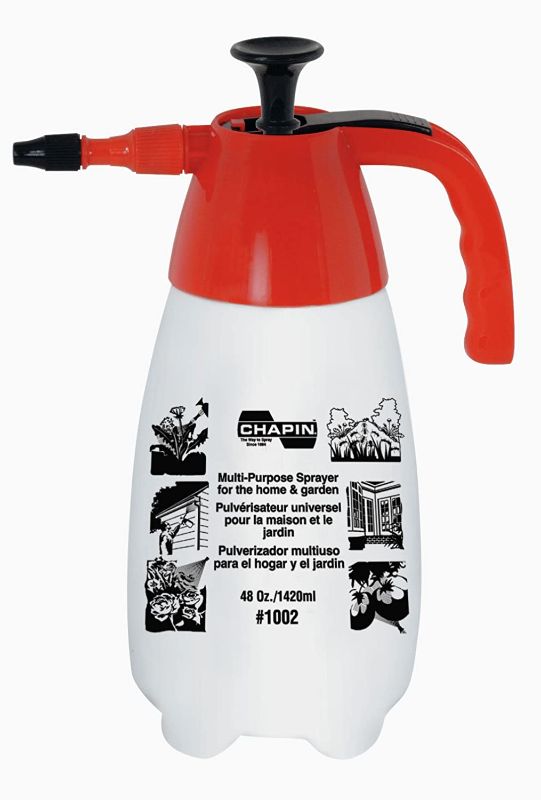 Photo 1 of Chapin International 1002 48-Oz Multi-Purpose Sprayer, Fine to Coarse Spray, Red/White
