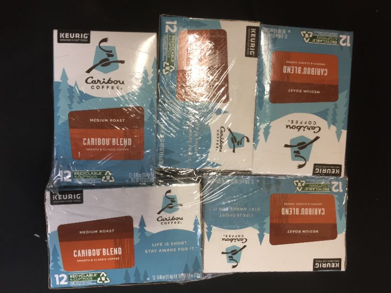 Photo 2 of Caribou Coffee Caribou Blend Keurig K-Cups Coffee, 12 Count 5 BOXES EXP 11/2021
